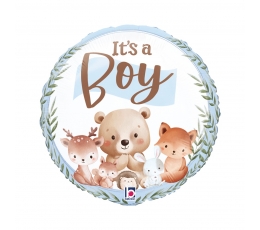 Fooliumõhupall „It's a Boy – Metsaloomad“ (46 cm)