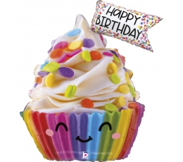 Fooliumst õhupall "Happy birthday cupcake" (79 cm)