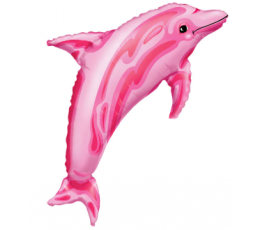 Fooliumist õhupall "Roosa delfiin" (84 x 56 cm)
