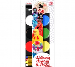 Meigipalett pliiatsitega, värviline (6 värvi) 1