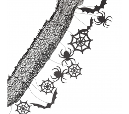 Halloweeni vanik-kaunistus, must (4 m)
