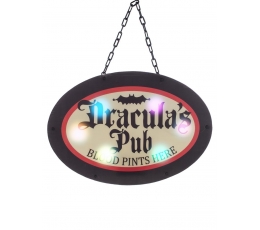 Helendav silt "Dracula's Pub" (47x33 cm)   