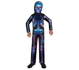 Jätkusuutlik kostüüm poisile "Neoon skelett" (6-8 aastat)