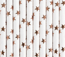 Joogikõrred „Roosakas kuldsed tähed“ (10 tk)