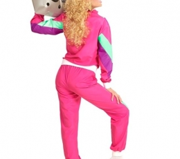 Karnevali kostüüm "80-ndate roosa" (L) 2