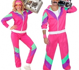 Karnevali kostüüm "80-ndate roosa" (L)