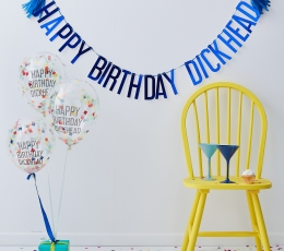 Kaunistuste komplekt "Happy Birthday Dickhead" 1