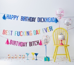Kaunistuste komplekt "Happy Birthday Dickhead" 2