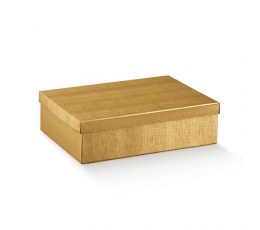 Kinkekarp, kuldne kaanega (400x285x240 mm)