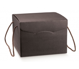  Kinkekarp nööridega, pruun (24X24X18 cm)