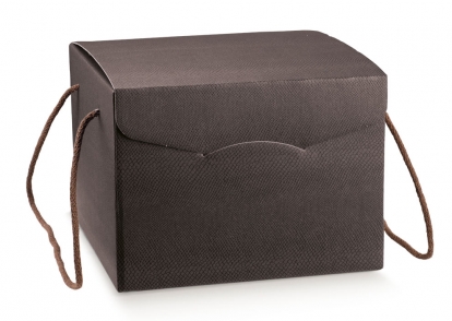  Kinkekarp nööridega, pruun (24X24X18 cm)