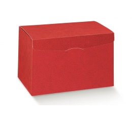 Kinkekarp, punane kunstnahk (460x320x290 mm)