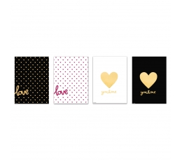 Kinkekotid "Golden Love" (4 tk)