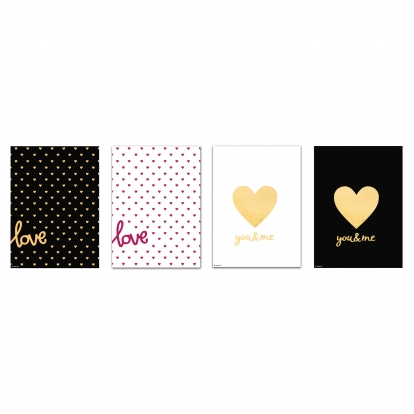 Kinkekotid "Golden Love" (4 tk)