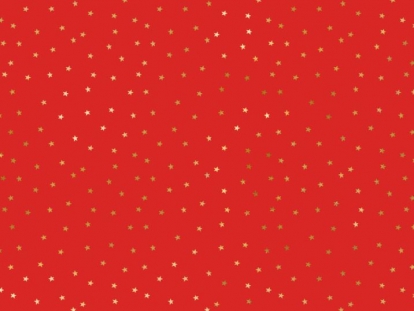 Kinkepaber, punane kuldsete tähtedega (70x200 cm) AINULT VENIPAK KULLERIGA!