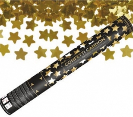 Konfetikahur "Kuldsed tähed" (60 cm)