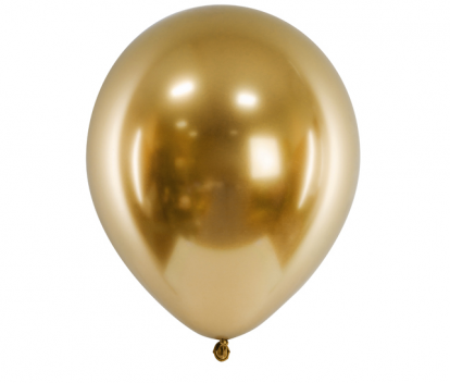 Kroomitud õhupall, kuldne (30 cm/Party Deco)