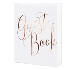 Külalisteraamat „Guest Book“, valge/roosakaskuldne