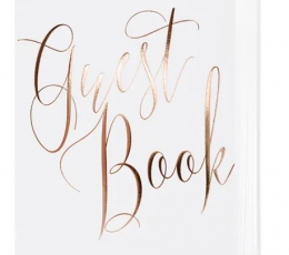 Külalisteraamat „Guest Book“, valge/roosakaskuldne