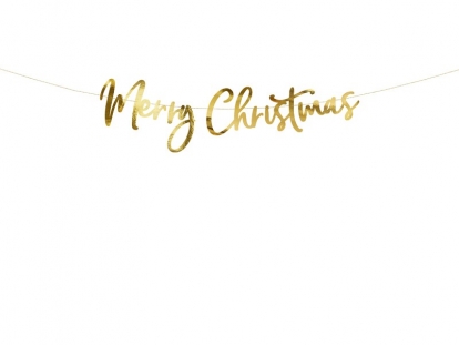 Kuldne vanik "Merry Christmas"(+/- 83 cm.)