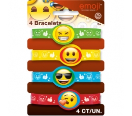 Kummist käepaelad "Emoji" (4 tk.)
