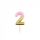  Küünal "2", roosakas kuldne (7 cm)