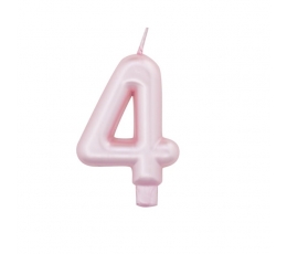  Küünal "4", roosa pärlmutter (7 cm)