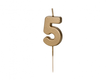Küünal "5", kuldne (4,5 cm)