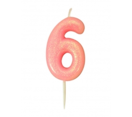  Küünal "6", roosa läikiv