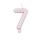  Küünal "7", roosa pärlmutter (7 cm)