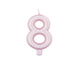  Küünal "8", roosa pärlmutter (7 cm)