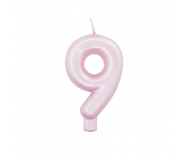  Küünal "9", roosa pärlmutter (7 cm)