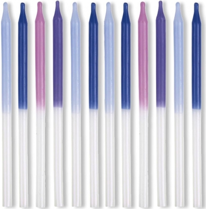 Küünalde komplekt, sinine lilla (12 tk)