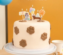 Küünlad-dekoratsioonid „Kutsikate sünnipäev“ (5 tk) 1