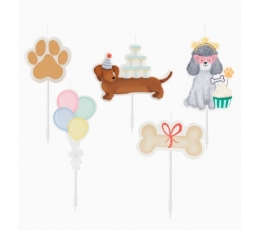 Küünlad-dekoratsioonid „Kutsikate sünnipäev“ (5 tk)