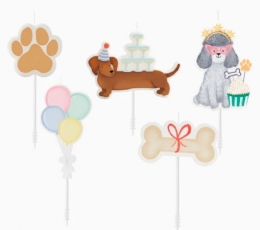 Küünlad-dekoratsioonid „Kutsikate sünnipäev“ (5 tk)