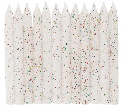 Küünlad, valged läikivad (24 tk)