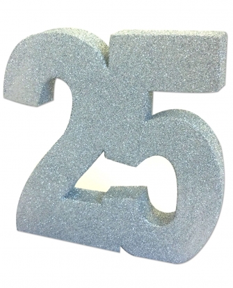  Lauakaunistus, hõbedane "25" (20 cm)