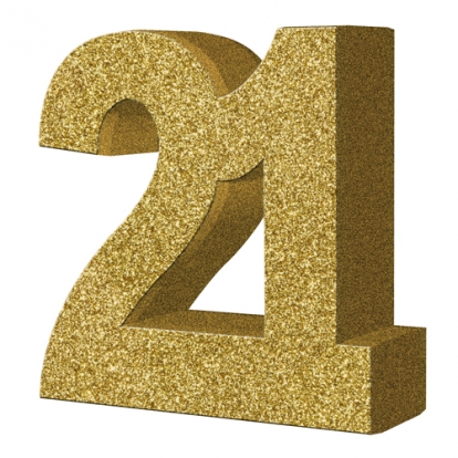  Lauakaunistus, kuldne "21" (20 cm)