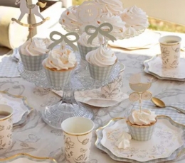 Taldrikud „Lillekesed lipsukestega“ (6 tk/20 cm) 2