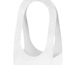 Lillekorv, papp valge (21x11x38 cm)