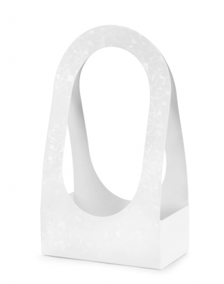 Lillekorv, papp valge (21x11x38 cm)
