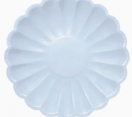 Lillelised taldrikud, helesinised (8 tk/18 cm)