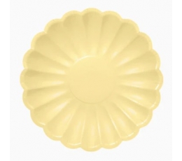 Lillelised taldrikud, kollakad (8 tk/18 cm)