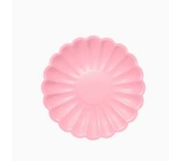 Lillelised taldrikud, roosad (8 tk/18 cm)
