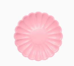 Lillelised taldrikud, roosad (8 tk/18 cm)