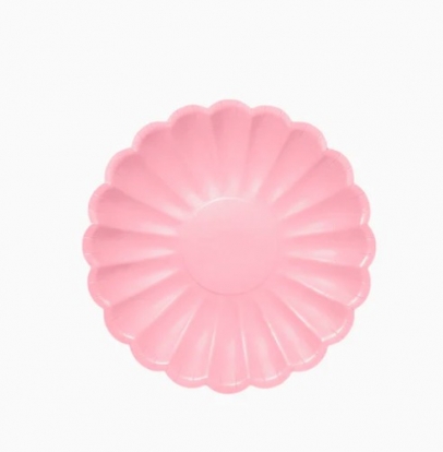Lillelised taldrikud, roosad (8 tk/18 cm)
