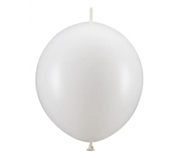 Linking õhupallid, valge pärlmutter (20 tk/28cm.)