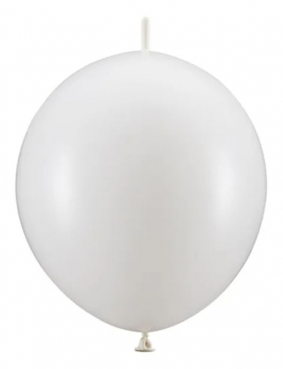 Linking õhupallid, valge pärlmutter (20 tk/28cm.)