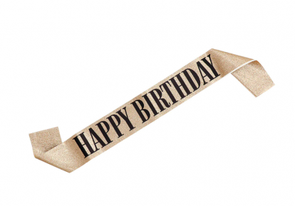Lint "Happy Birthday", kuldne